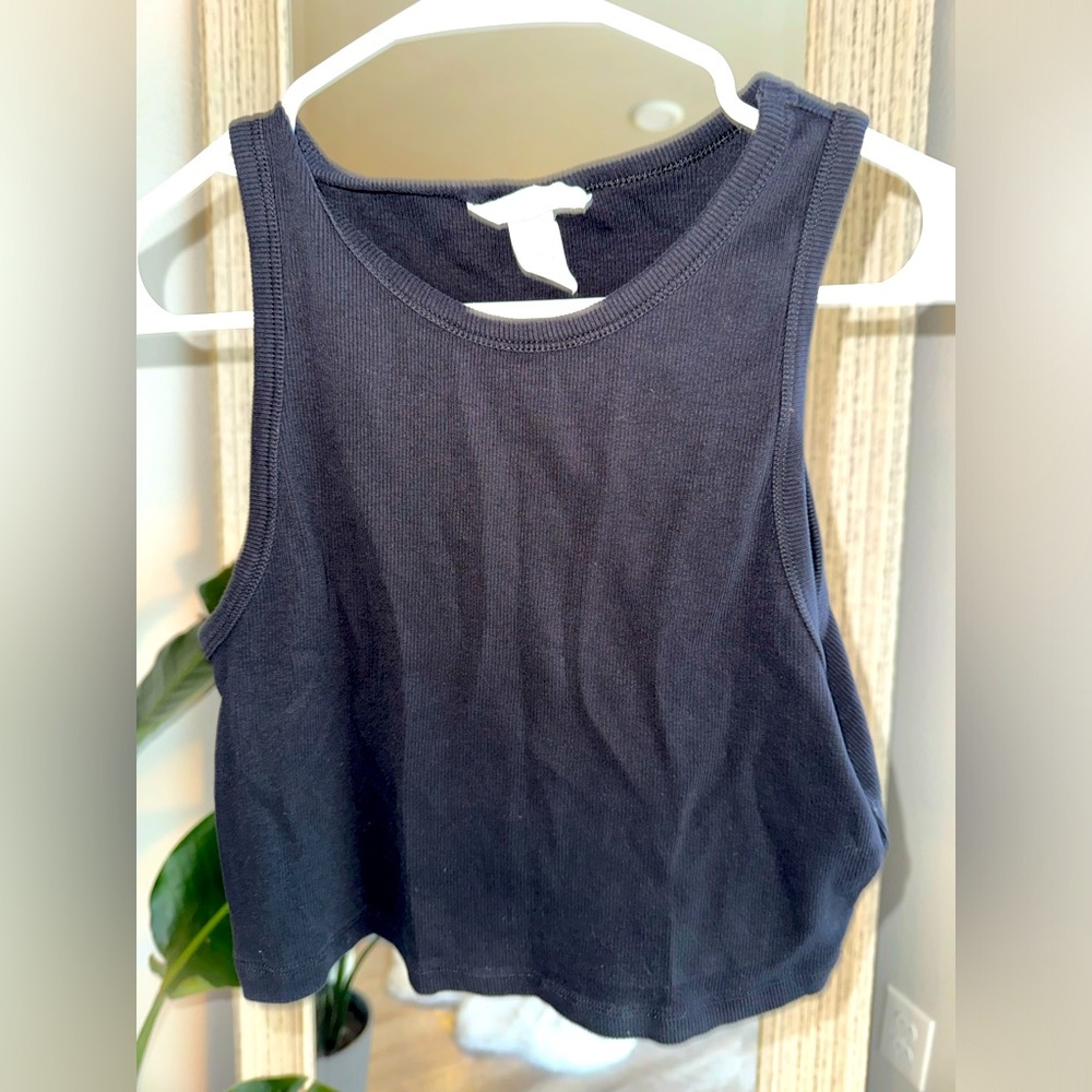 H&M Black Crop Tank Top